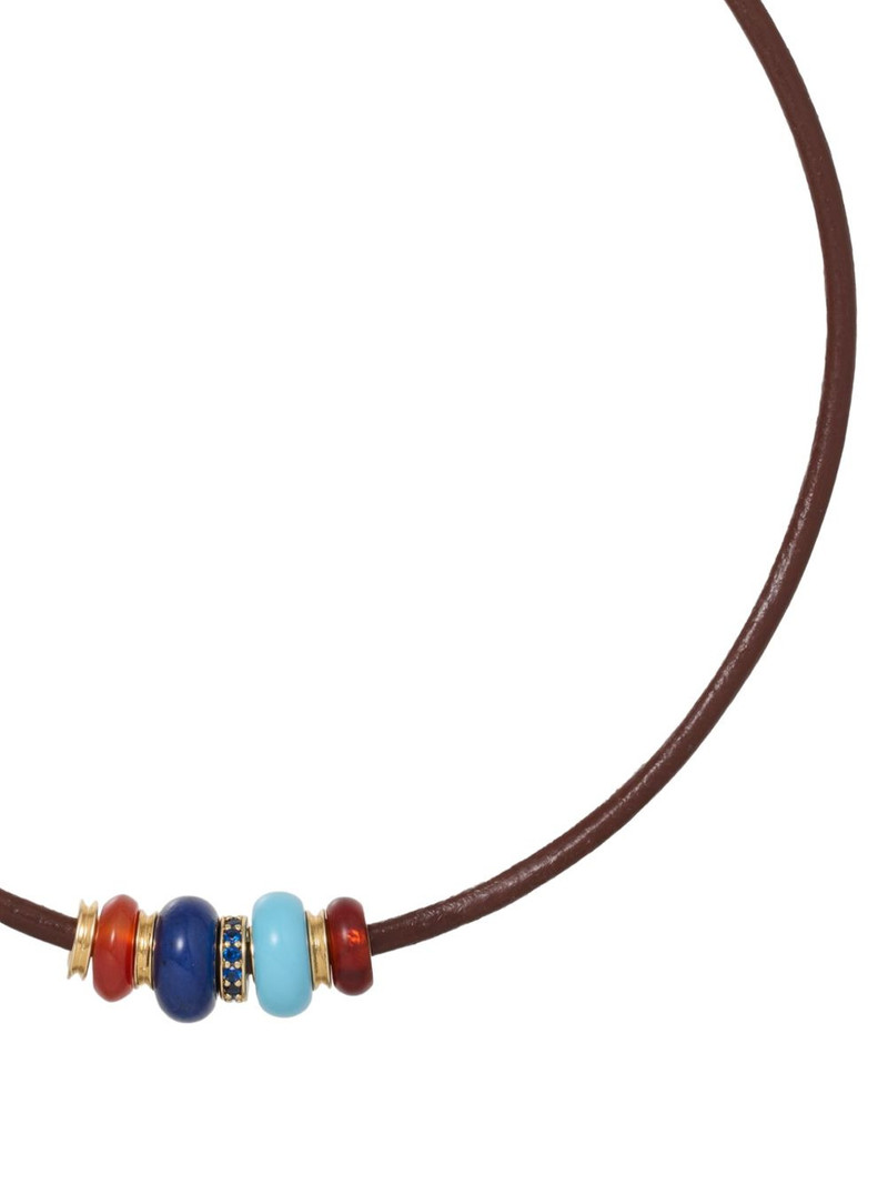ROXANNE ASSOULIN The Leather Stone Slider necklace outlook