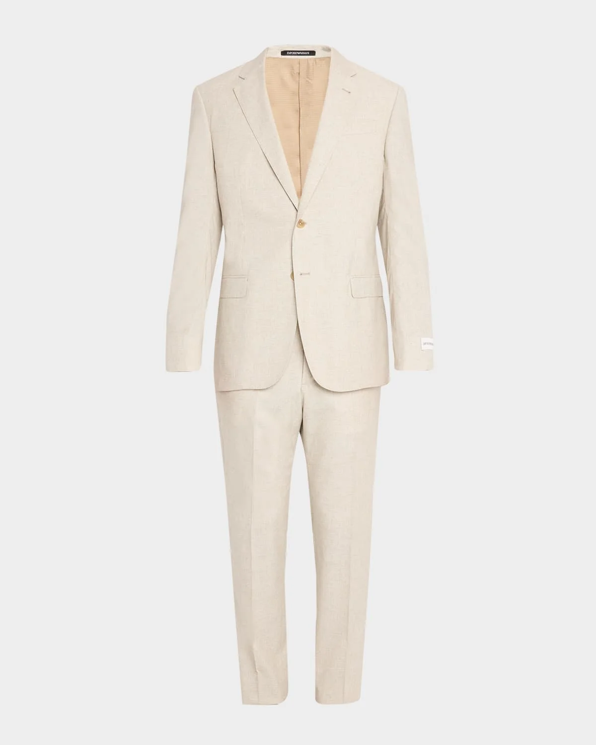 Men's Wool, Cotton and Silk Sharkskin Two-Piece Suit - 1
