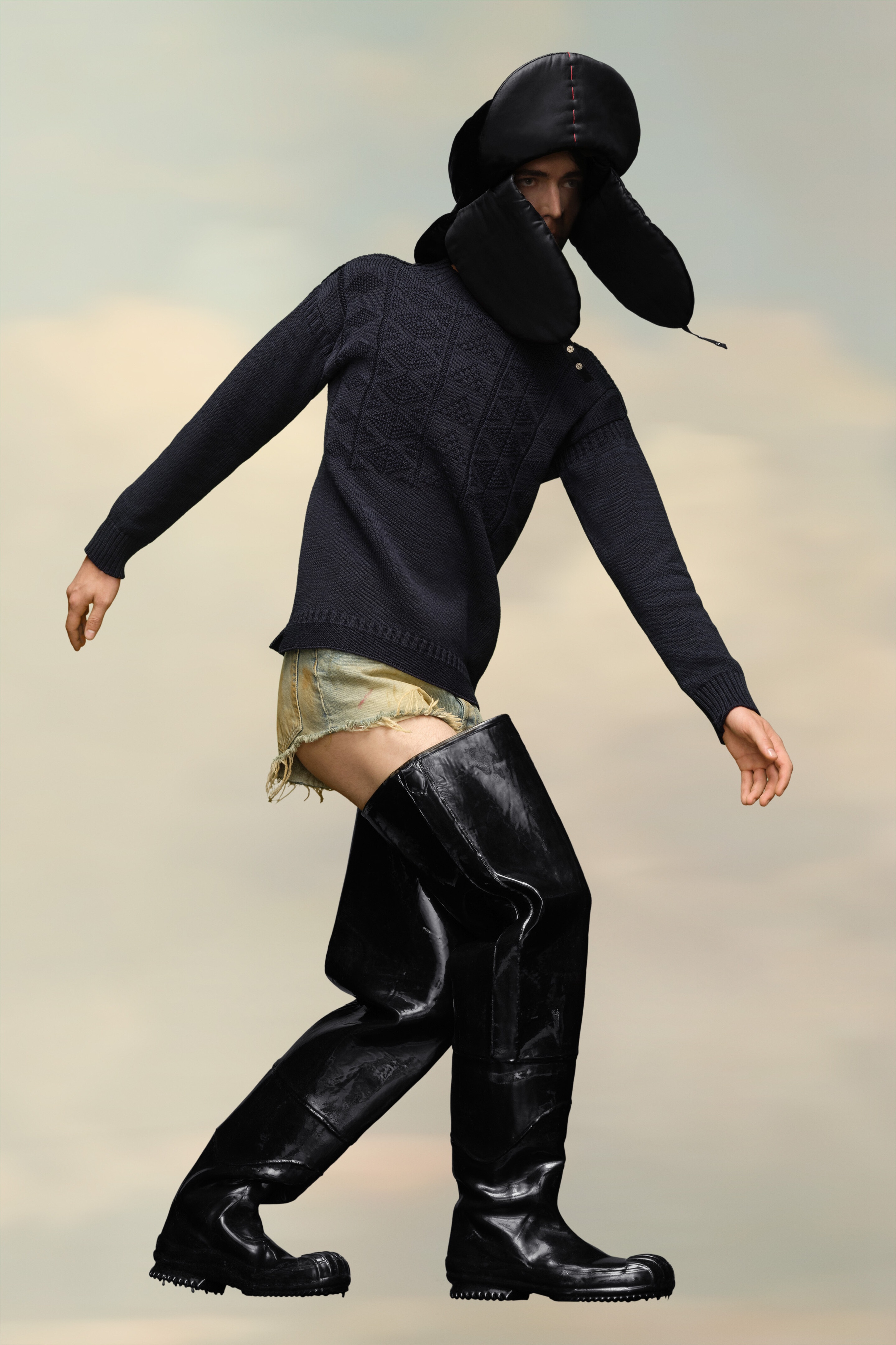 Textured Knit Sweater - 6