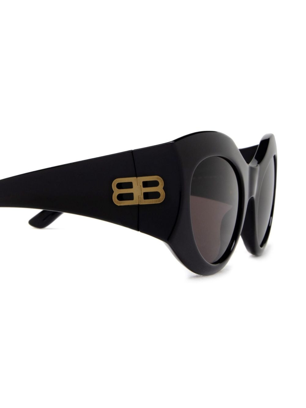 logo-plaque round-frame sunglasses - 3
