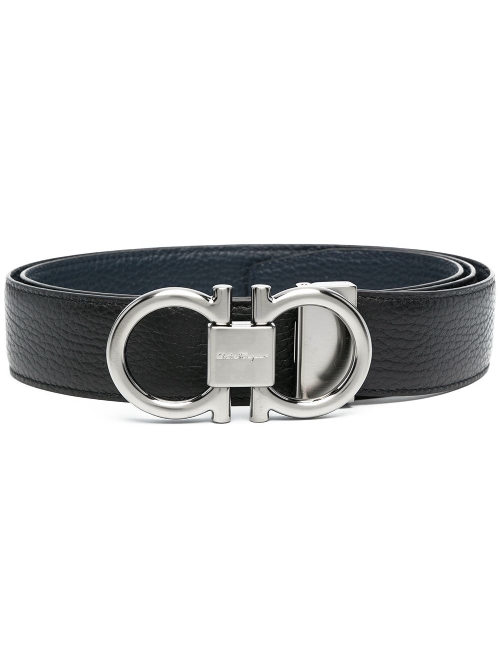 pebbled calf leather Gancini belt - 1