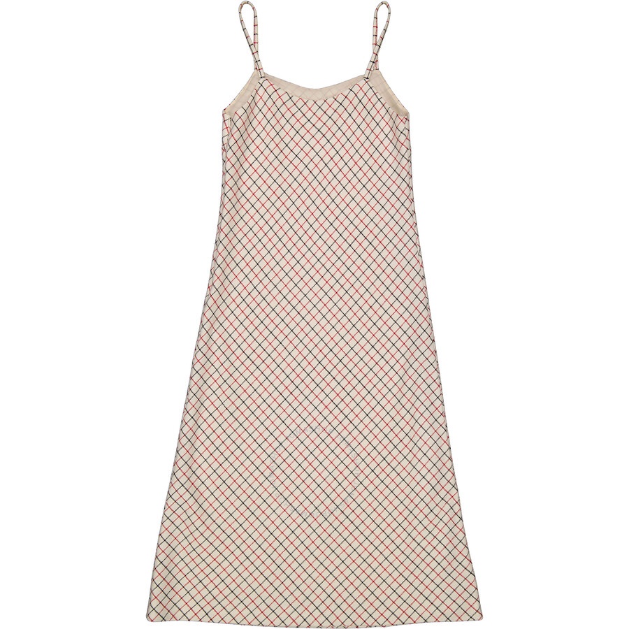 Maison Margiela Ladies Check Wool Long Dress - 7
