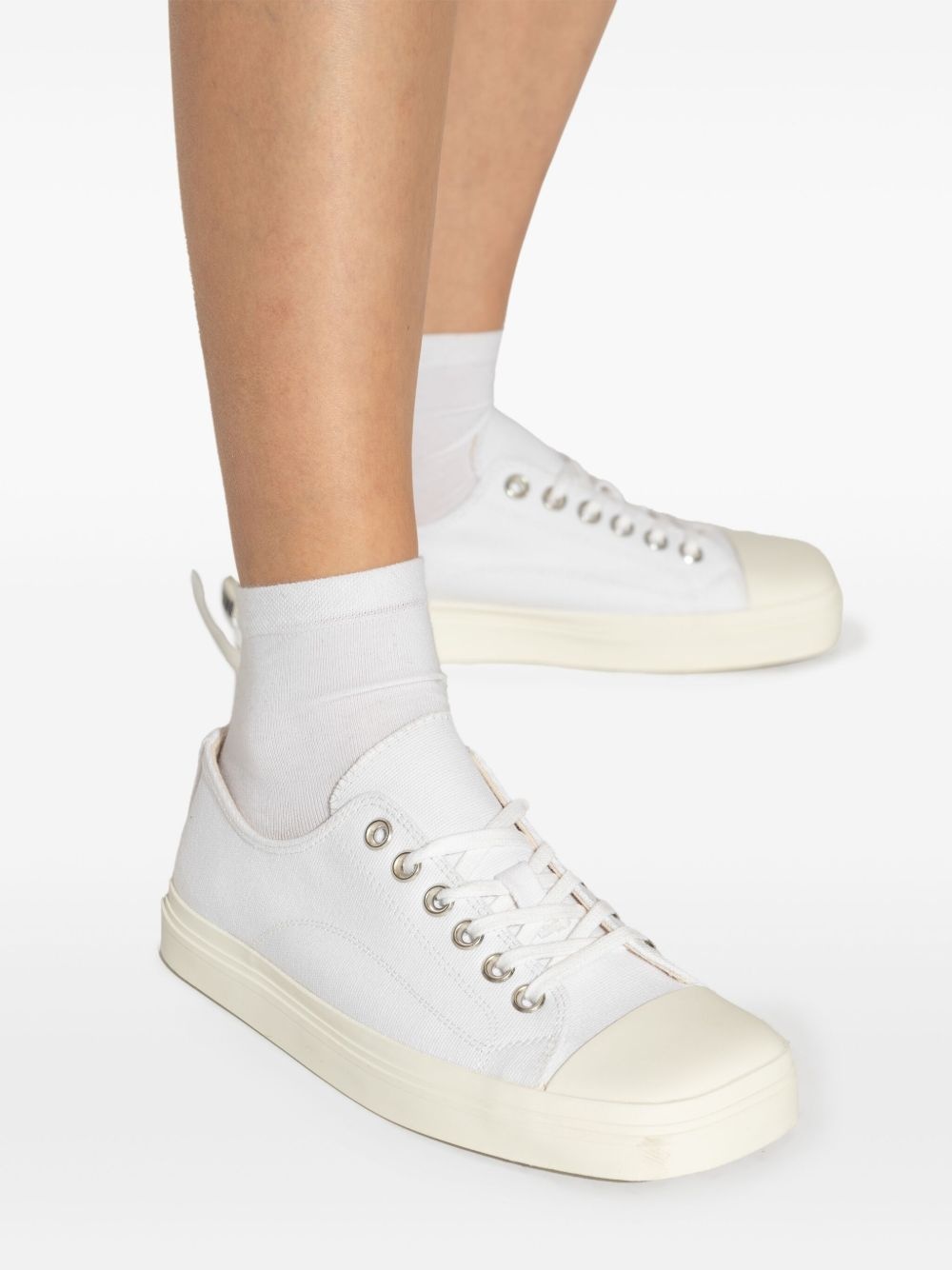 square-toe sneakers - 6