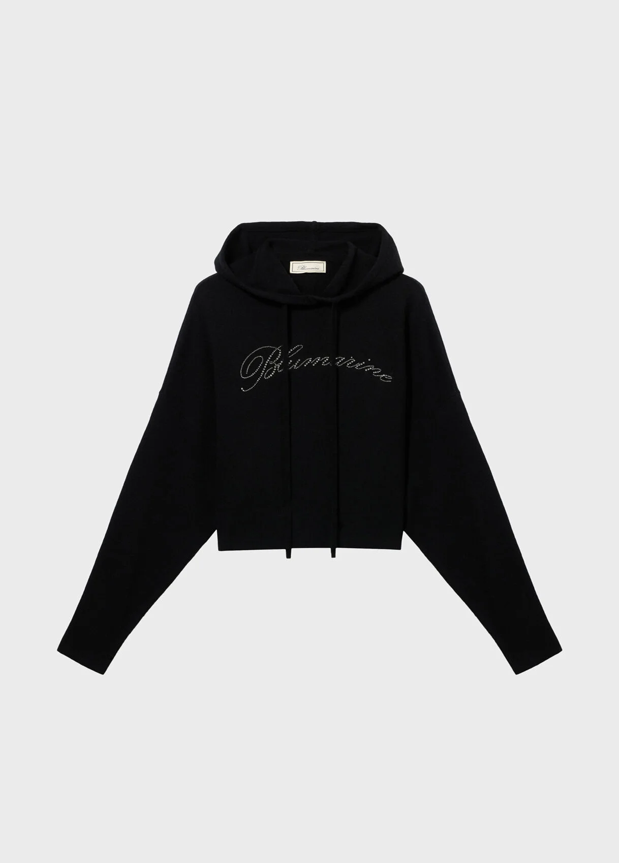 WOOL SWEATSHIRT WITH RHINESTONE EMBROIDERY - 1