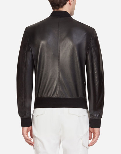 Dolce & Gabbana Leather jacket with patch outlook