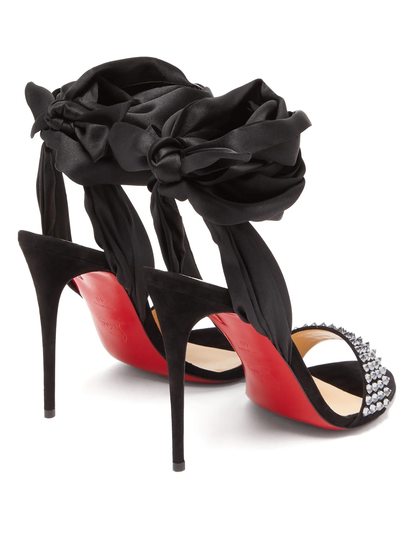 Krystal Du Desert 100 spike suede sandals - 4