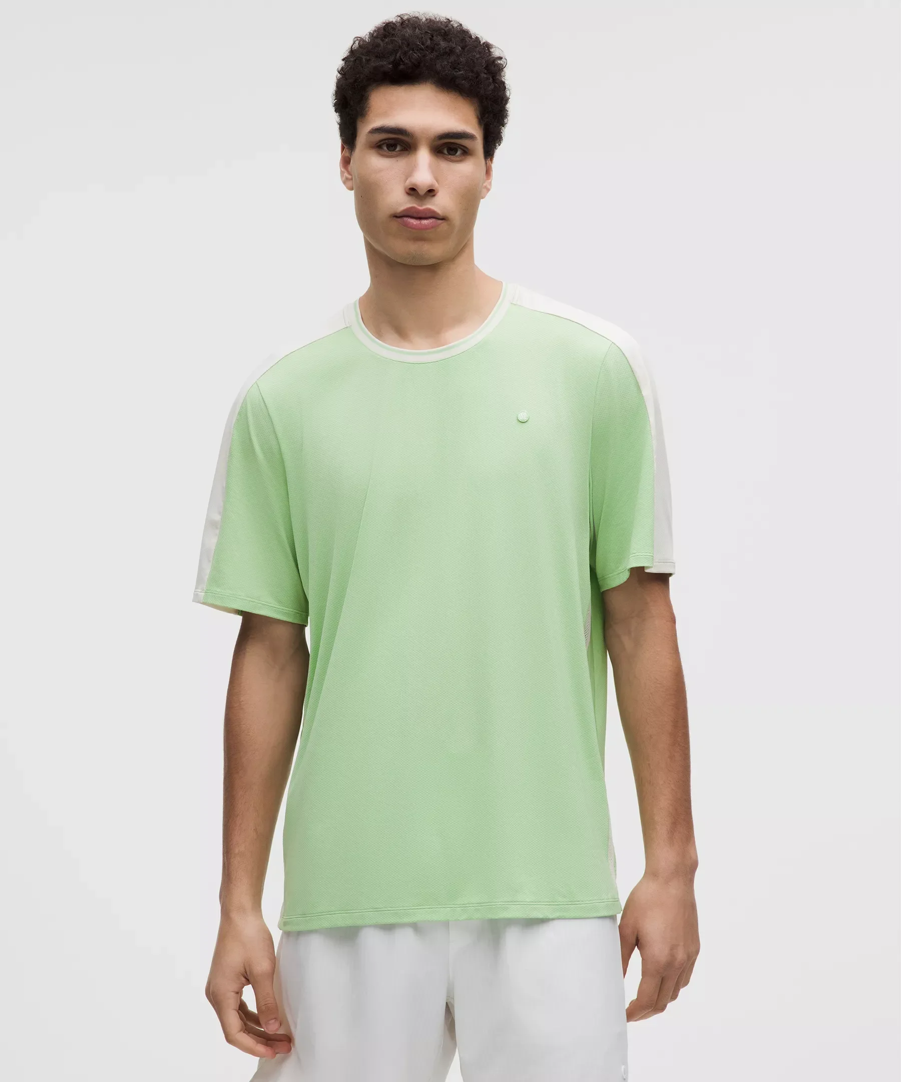 UV-Protective Mesh Panelled Tennis Shirt - 1