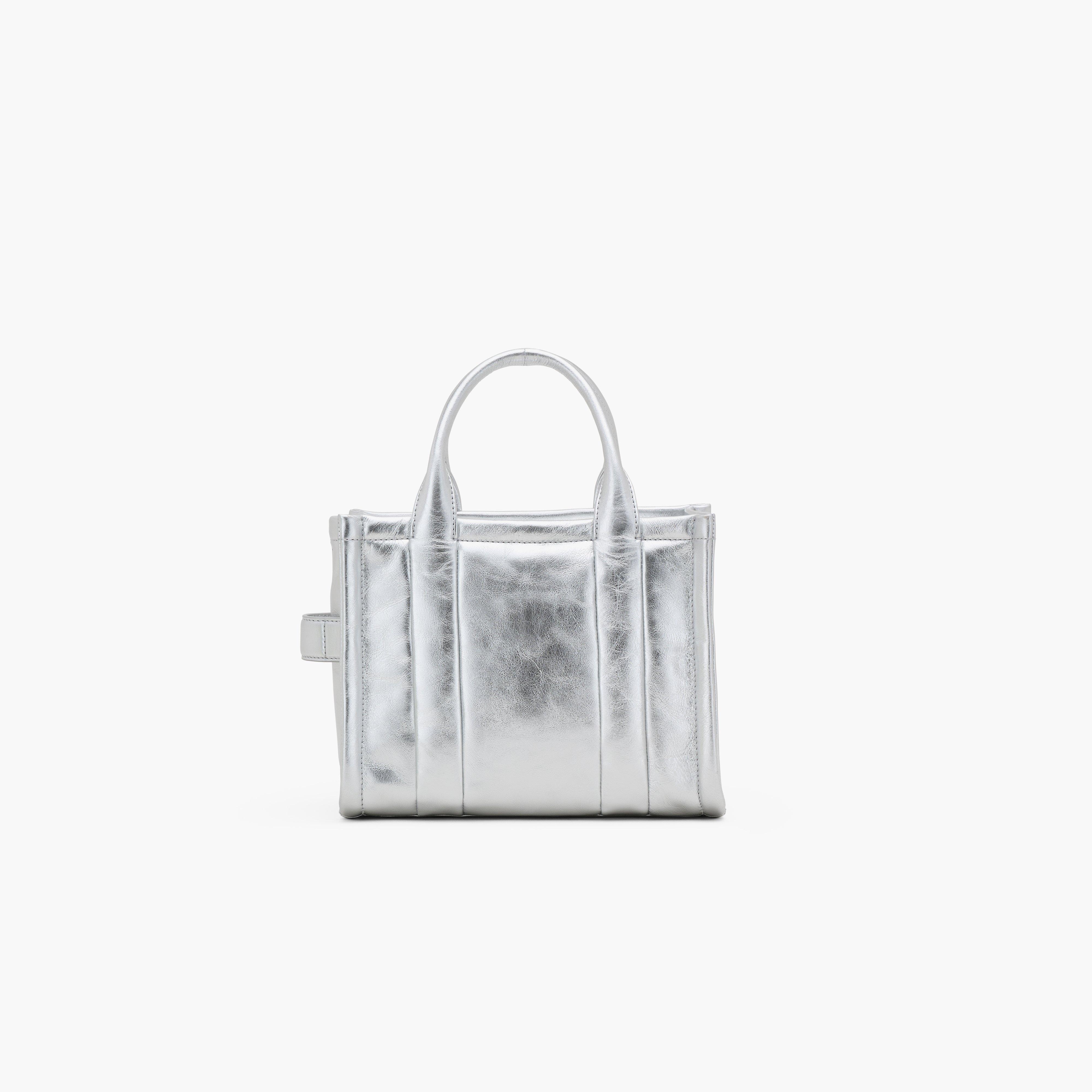 THE METALLIC LEATHER SMALL TOTE BAG - 4