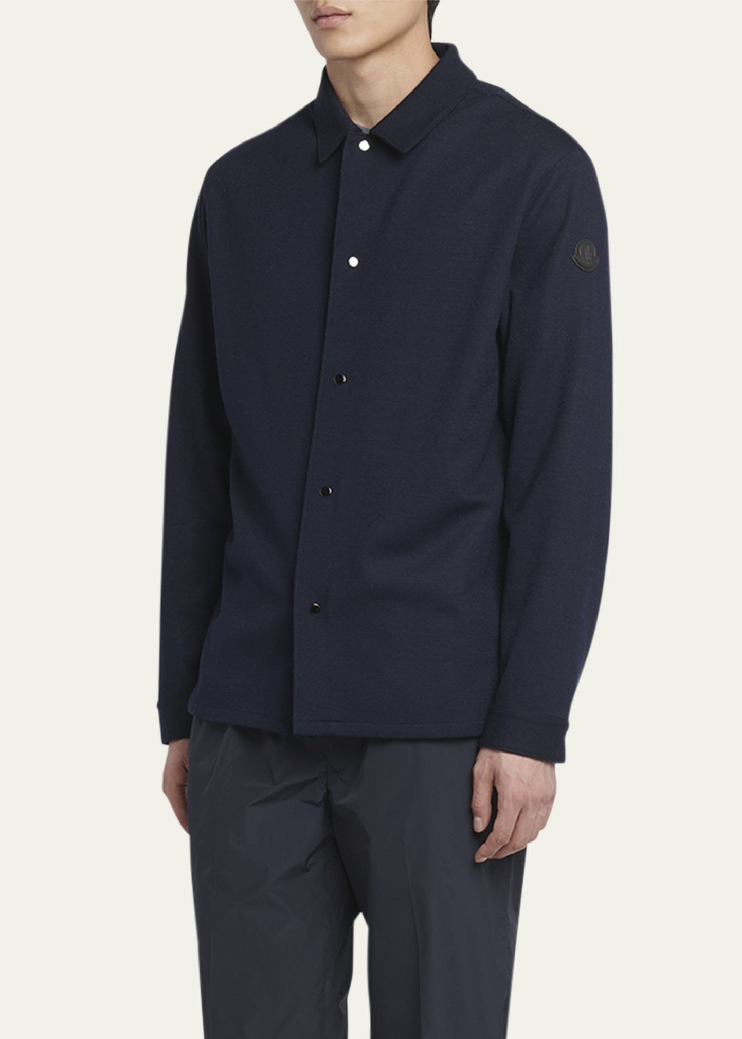Men's Solid Snap-Front Shirt - 4