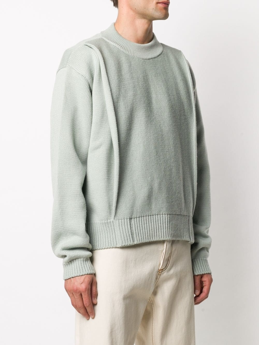 light green knitted jumper - 3