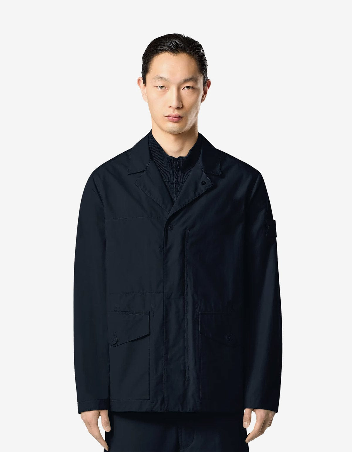 Stone Island Ghost Blue Weatherproof Blazer Jacket - 2