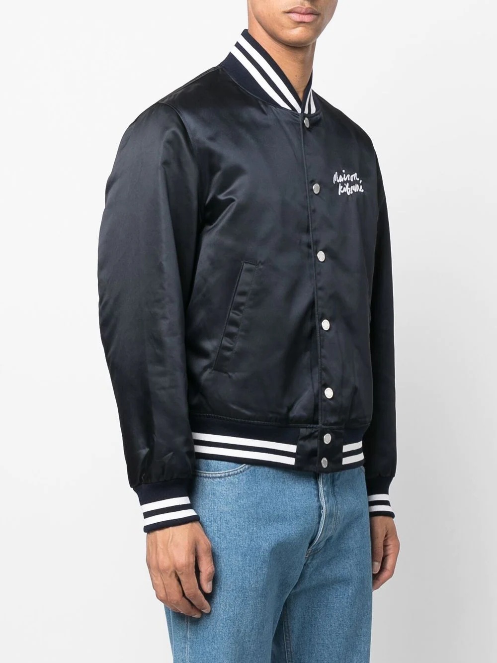 embroidered-logo bomber jacket - 3