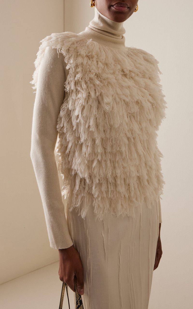 The Chapin Furry Cashmere Sweater ivory 3