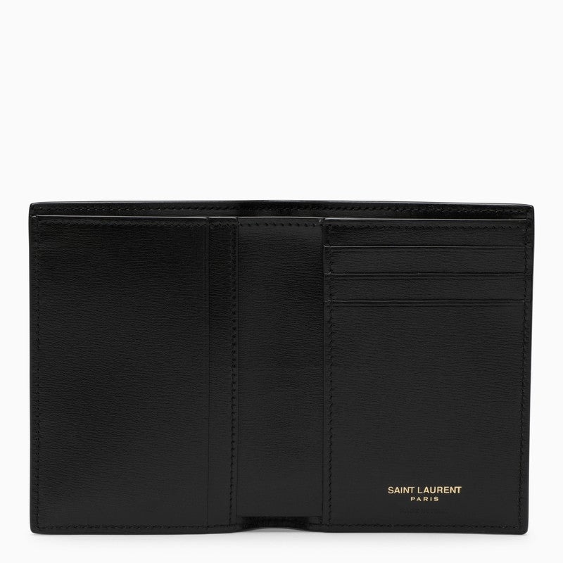 Saint Laurent Tiny Cassandre Black Leather Card Case Men - 2