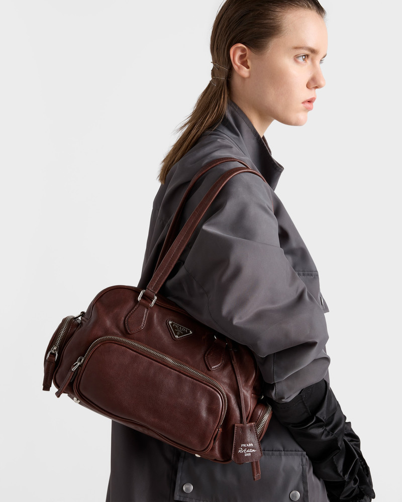 Medium leather top-handle bag 9