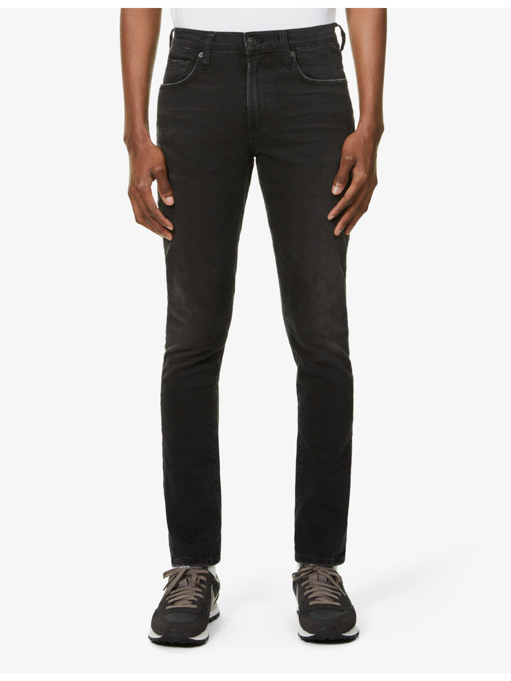 London slim-fit tapered stretch-denim jeans - 3