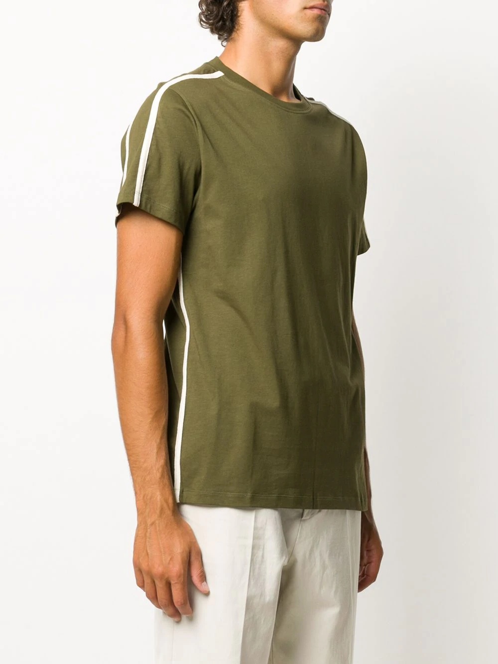 contrast-trim cotton T-shirt - 3