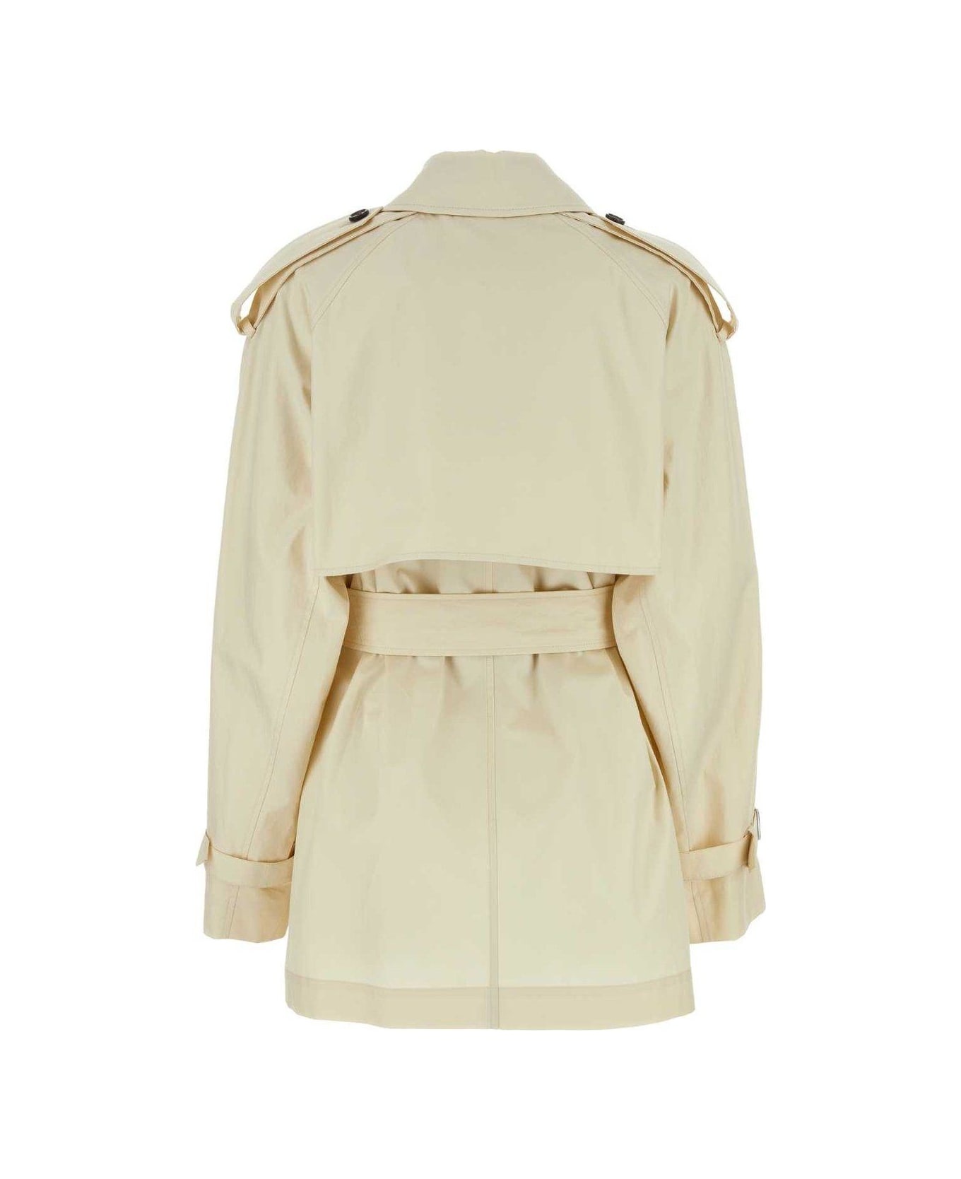 Double Breasted Belted Trench Coat - 2