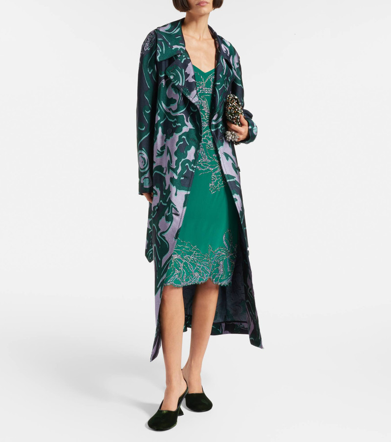 Dries Van Noten Beaded silk slip dress outlook