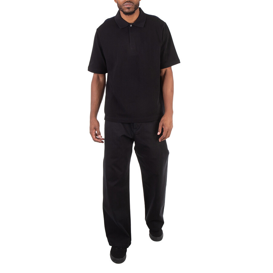 Burberry Striped-Cuffs Short Sleeved Cotton Polo Shirt - 6