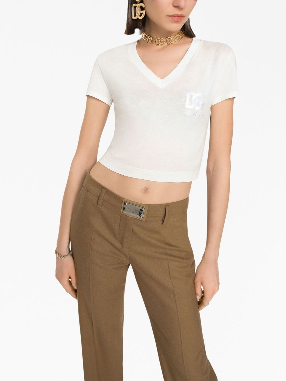 logo-embroidered stretch-cotton T-shirt - 5