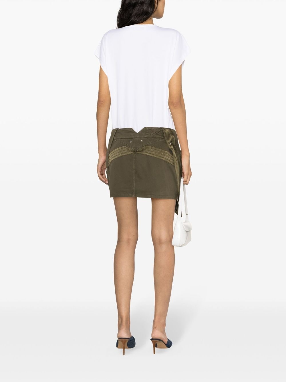 mid-rise twill miniskirt - 4