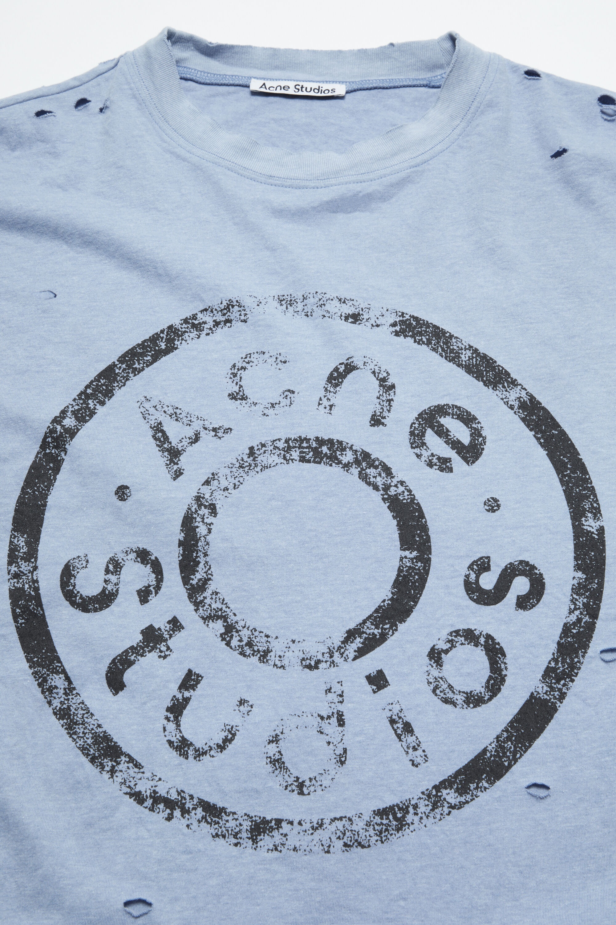 Logo t-shirt - Relaxed fit - Blue melange - 4