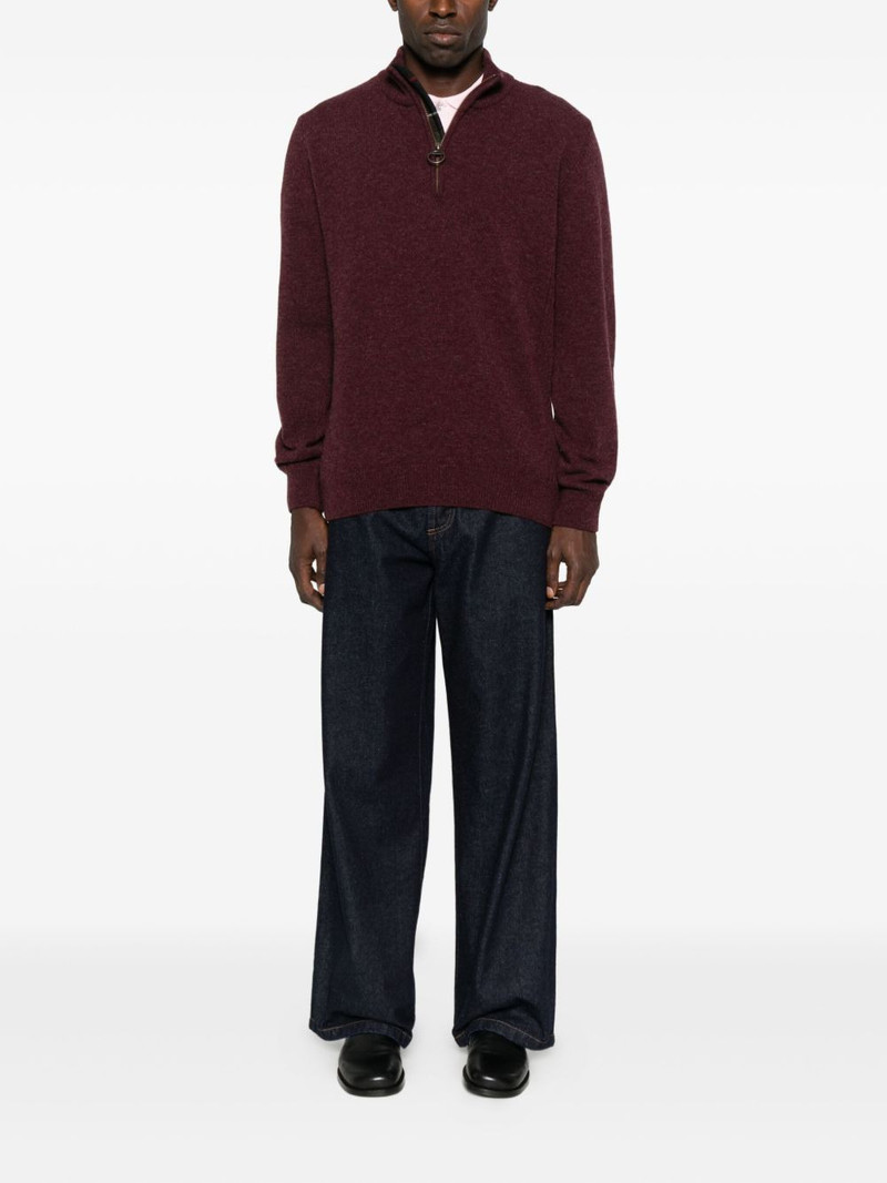 Barbour high-neck half-zip sweater outlook