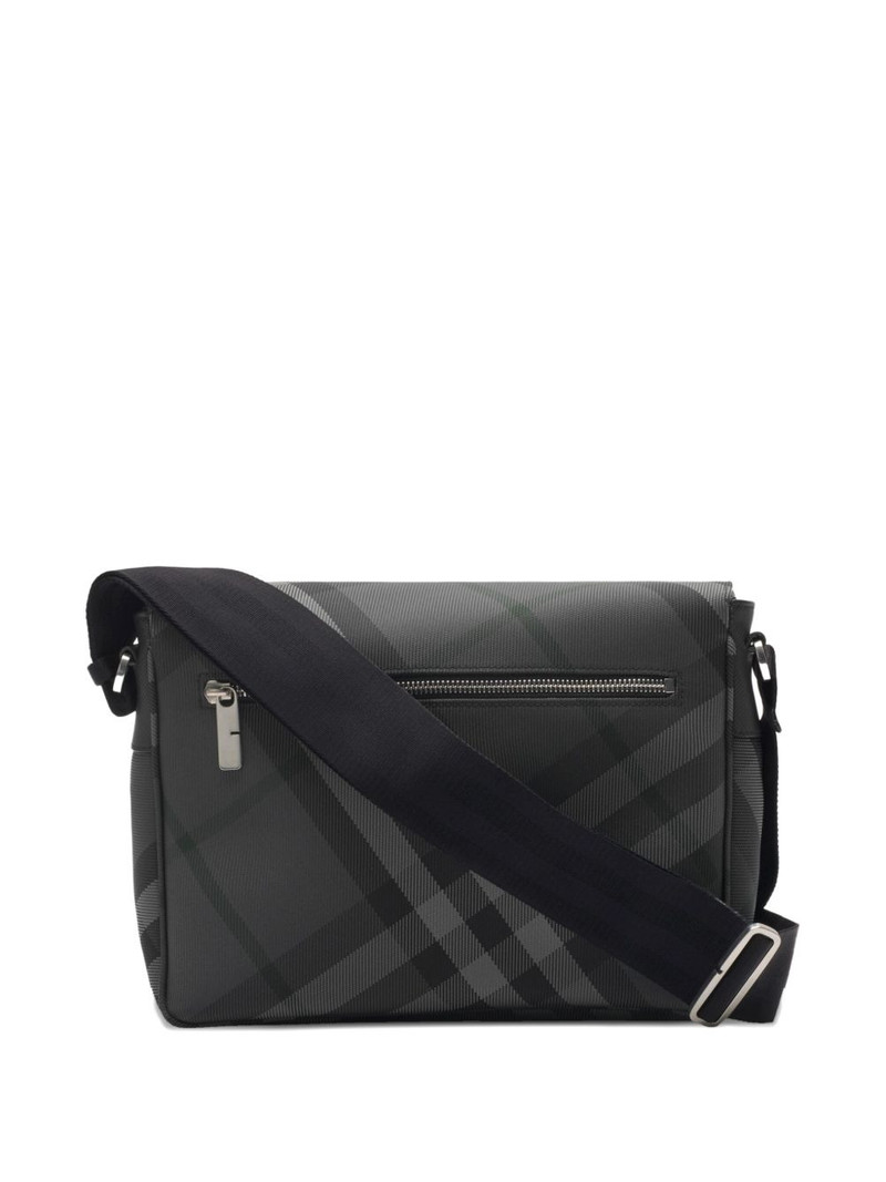 Burberry check-pattern messenger bag outlook