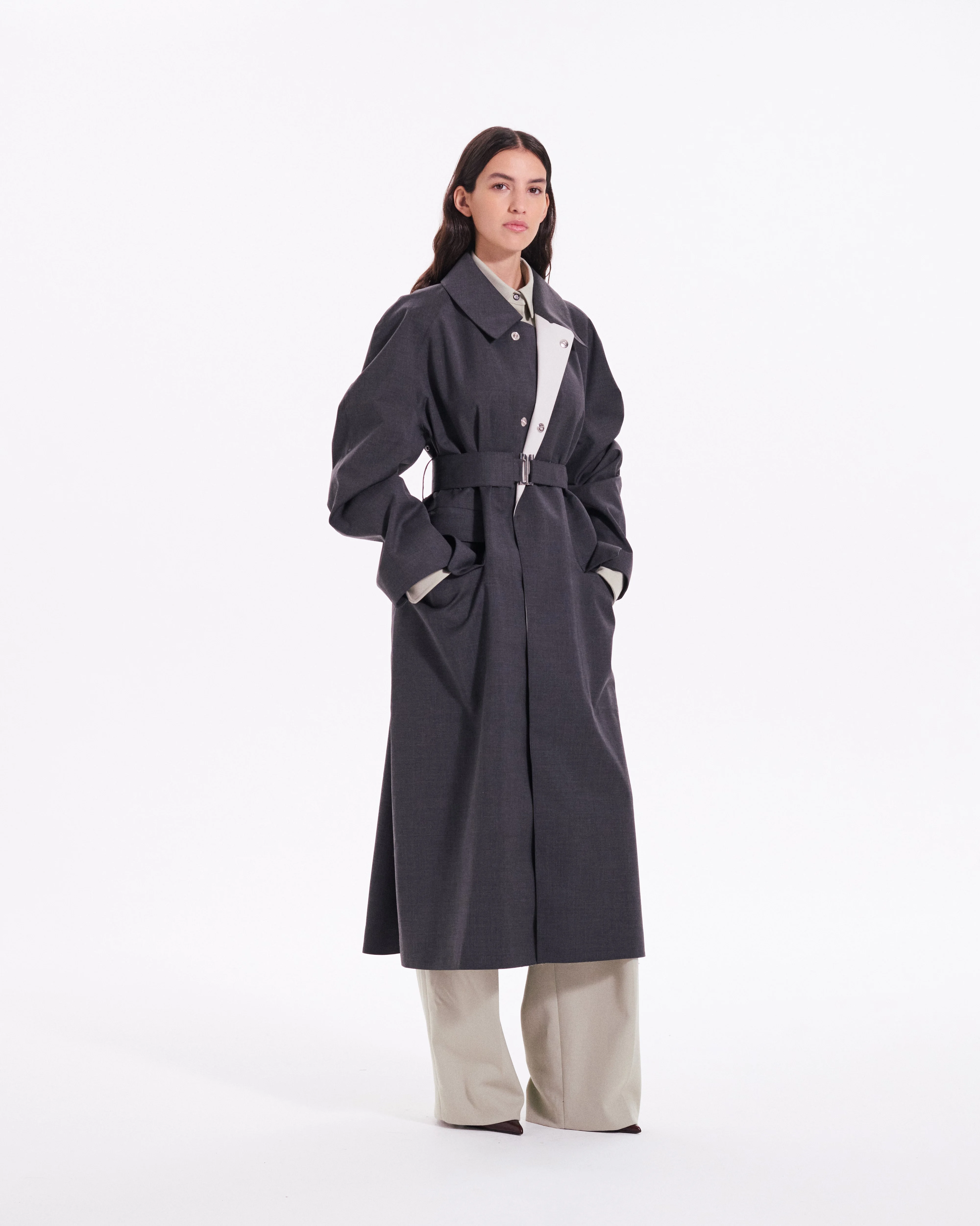 Double Faced Trench Coat - 1