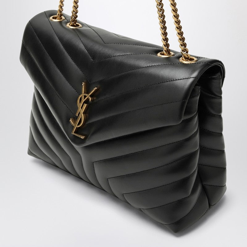 Saint Laurent Black/Gold Medium Loulou Bag Women - 5