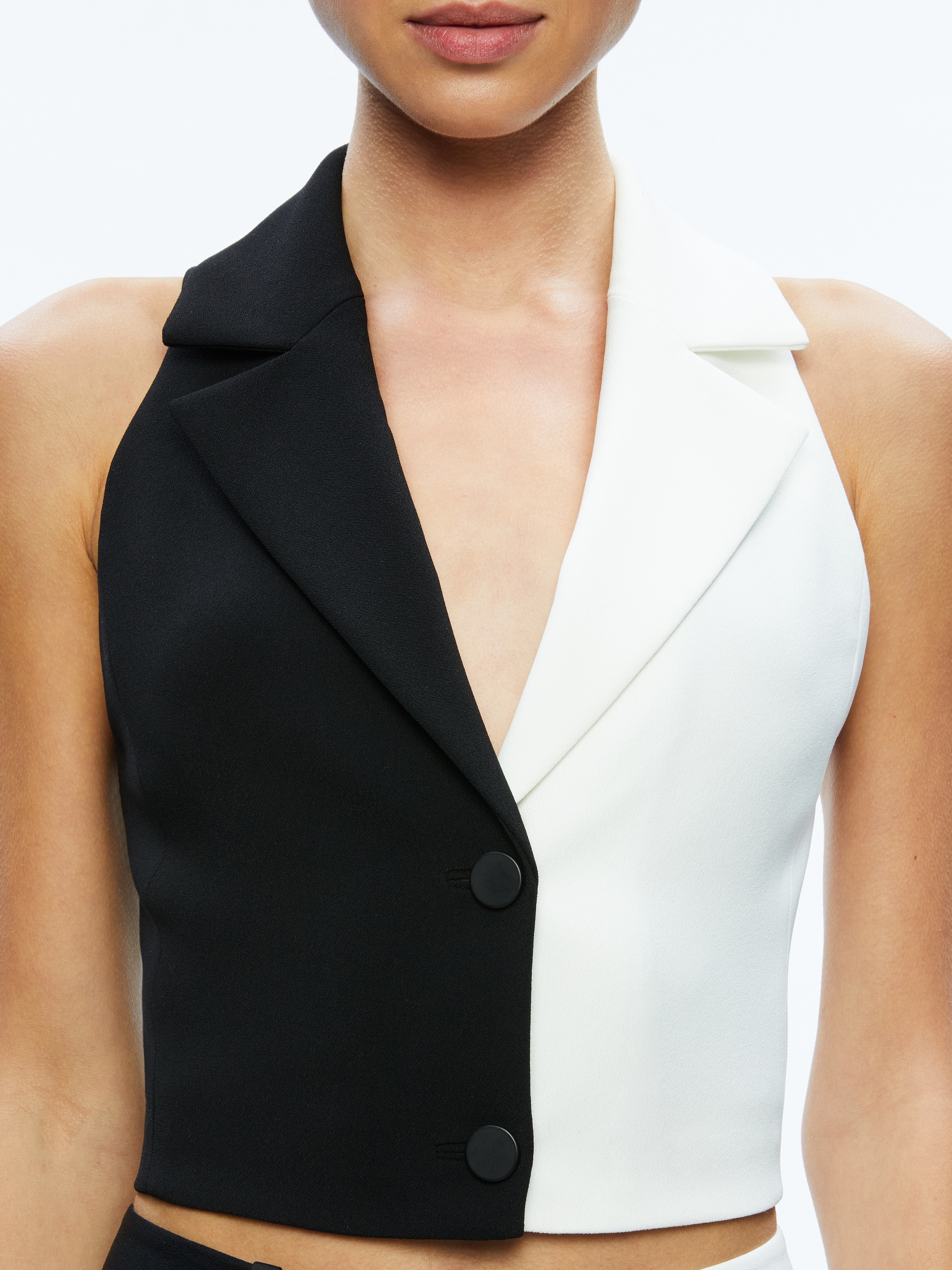 MERI COLOR BLOCK BLAZER TOP - 5