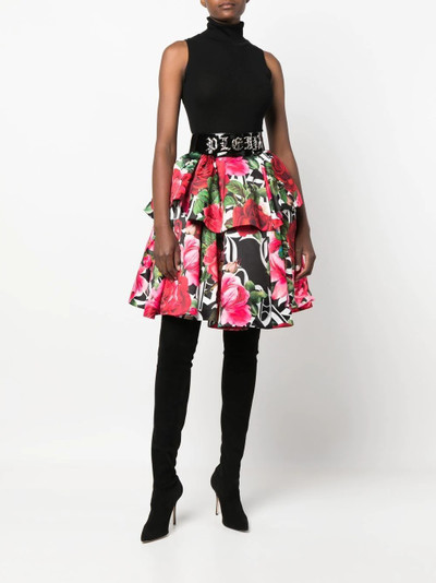 PHILIPP PLEIN Blossom floral-print skirt outlook