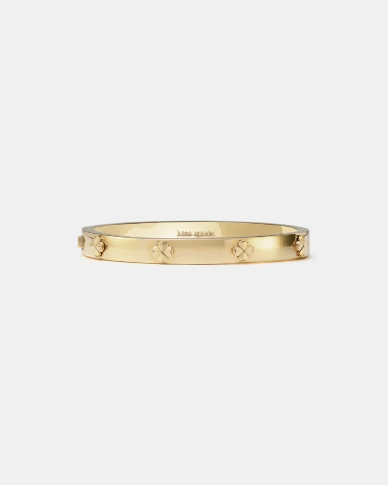 Spade Flower Hinged Bangle - 1