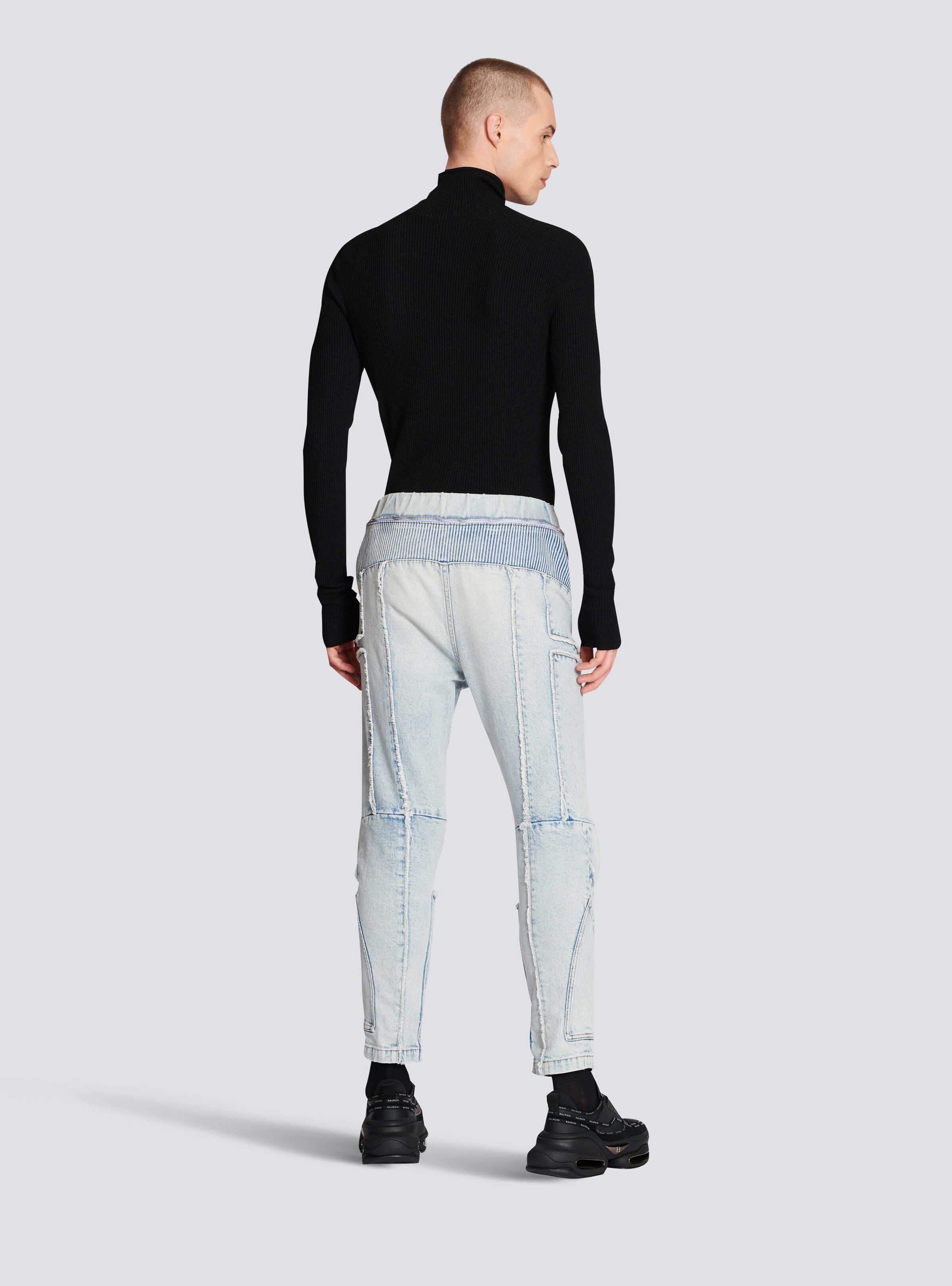 Ribbed cotton slim-fit jeans - 4