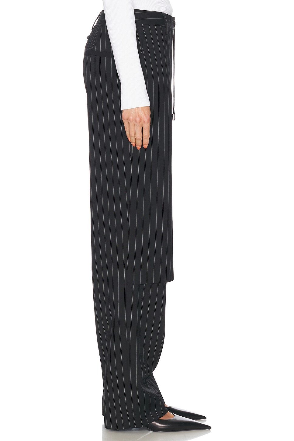 Pinstripe Tailored Pant Skirt - 3