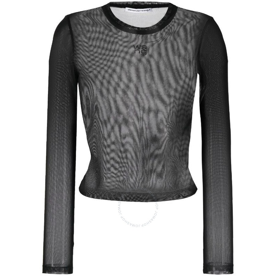 T by Alexander Wang Ladies Evening Haze Semi-Sheer Mesh Top - 1