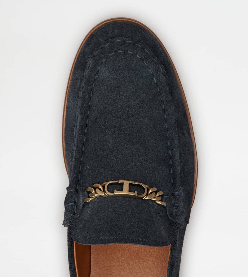 LOAFERS IN SUEDE - BLUE 4