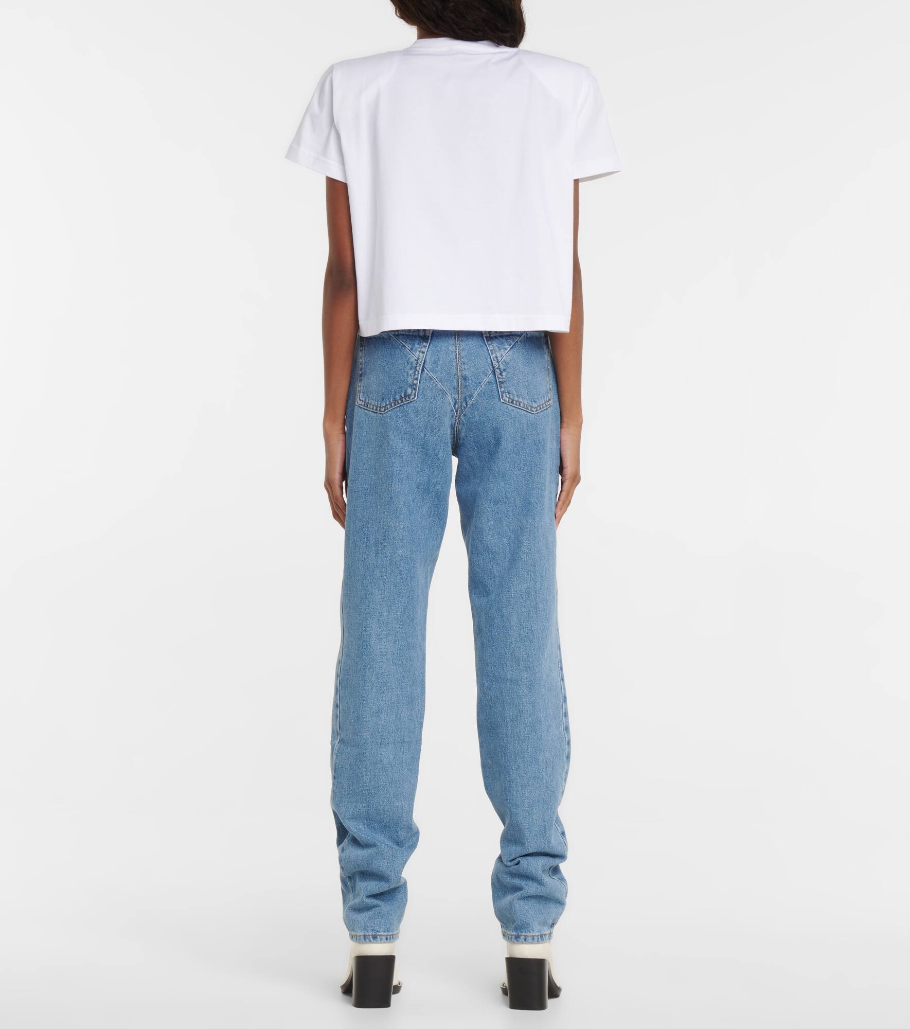Embroidered cotton T-shirt - 3