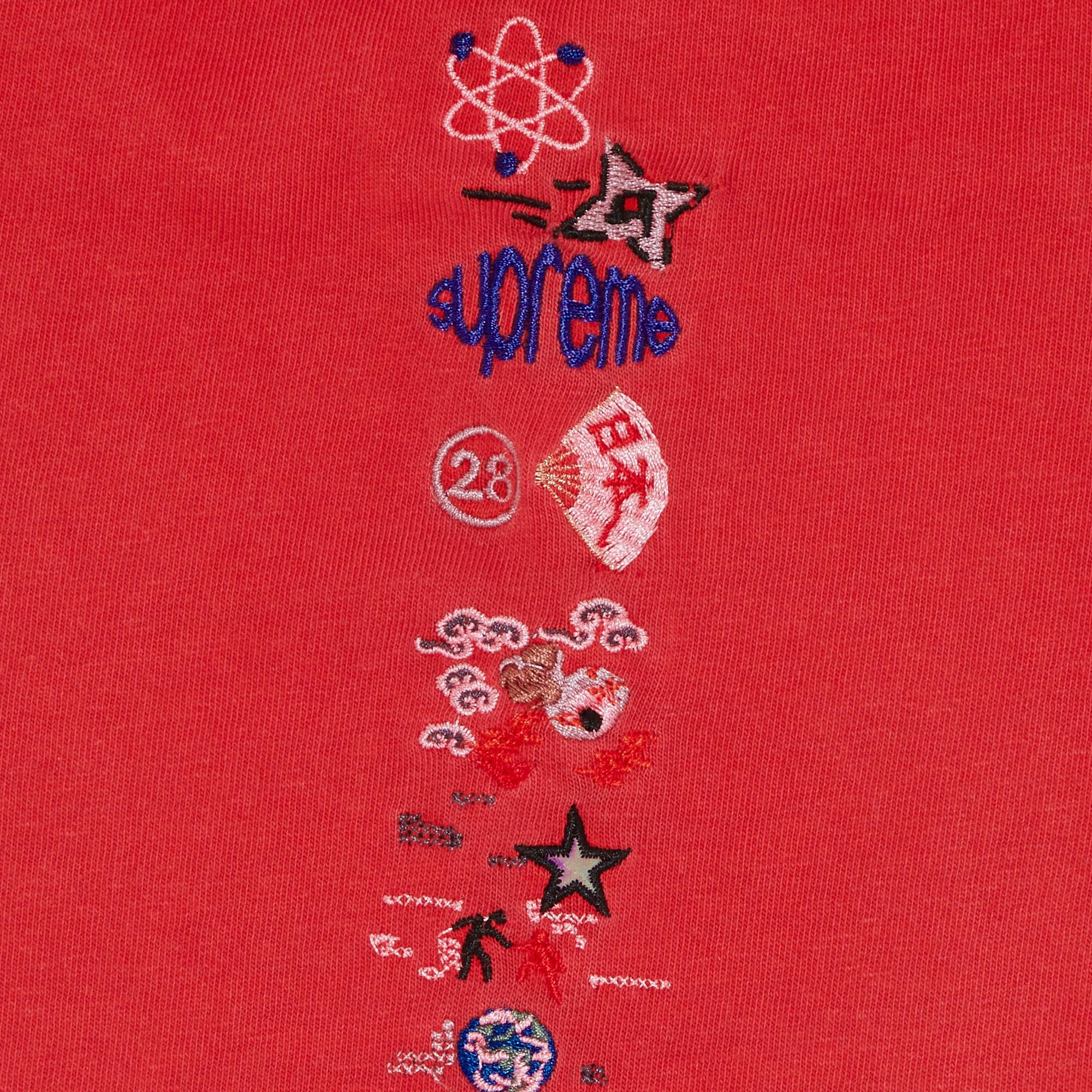 Supreme Supreme AOI Icons Long-Sleeve Top 'Washed Red