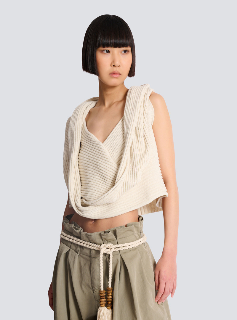 Ribbed silk knit jumper 6