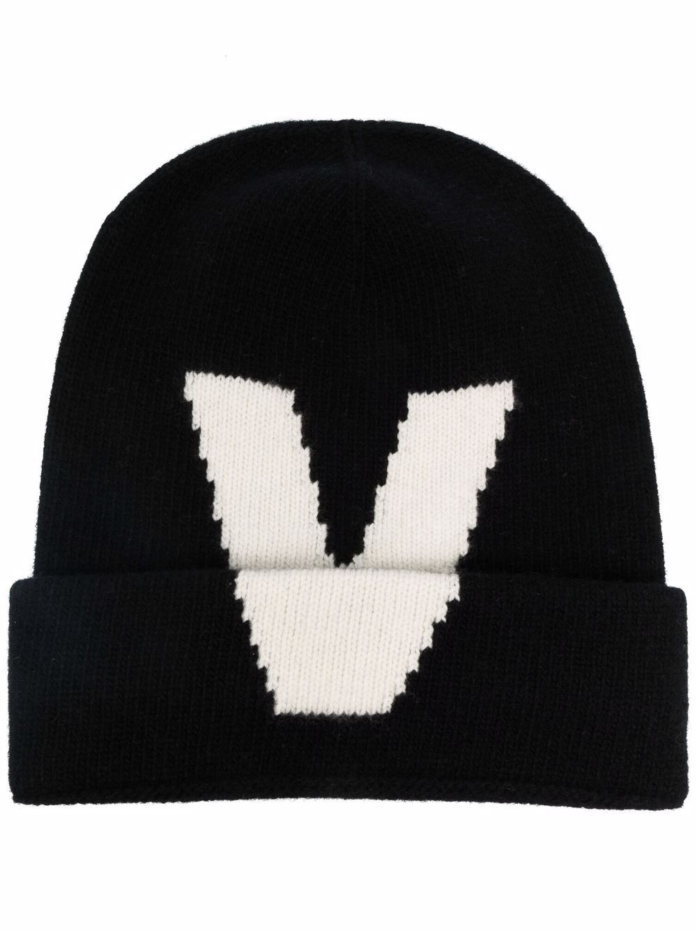 V-intarsia beanie - 1