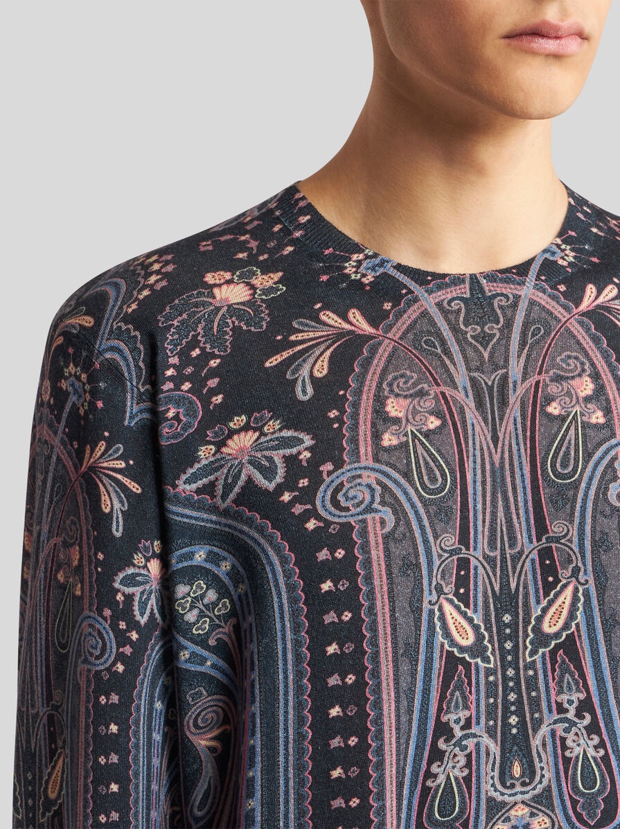 SWEATER WITH PAISLEY PRINT - 3