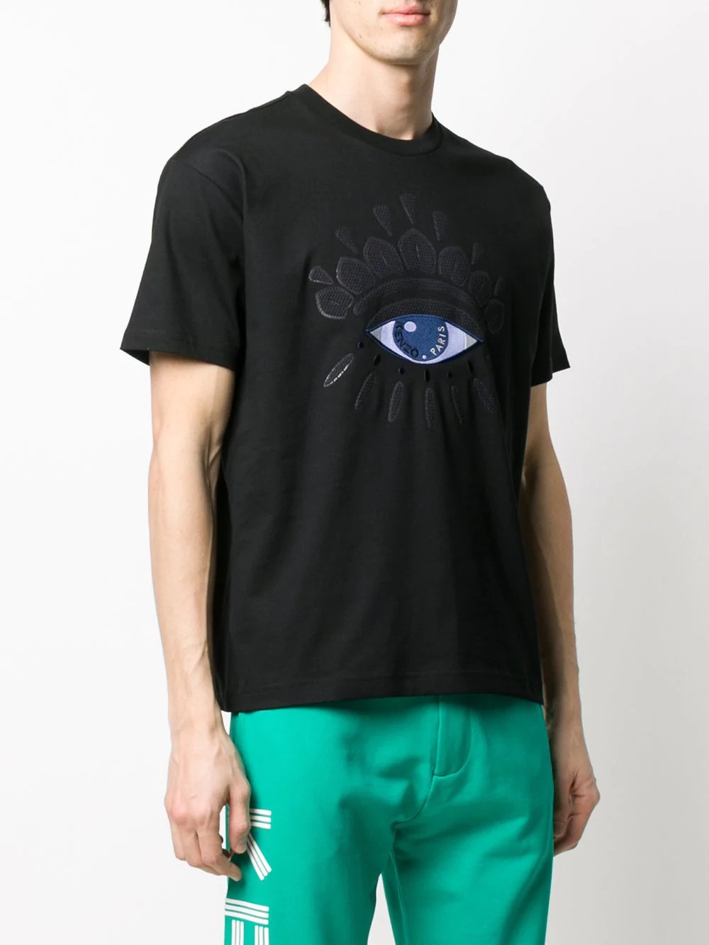 eye print cotton T-shirt - 3