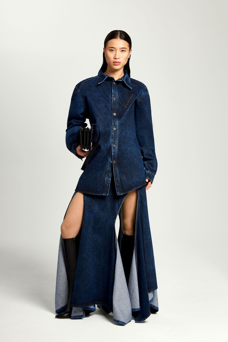 Y/Project Pinched Logo Denim Shirt outlook