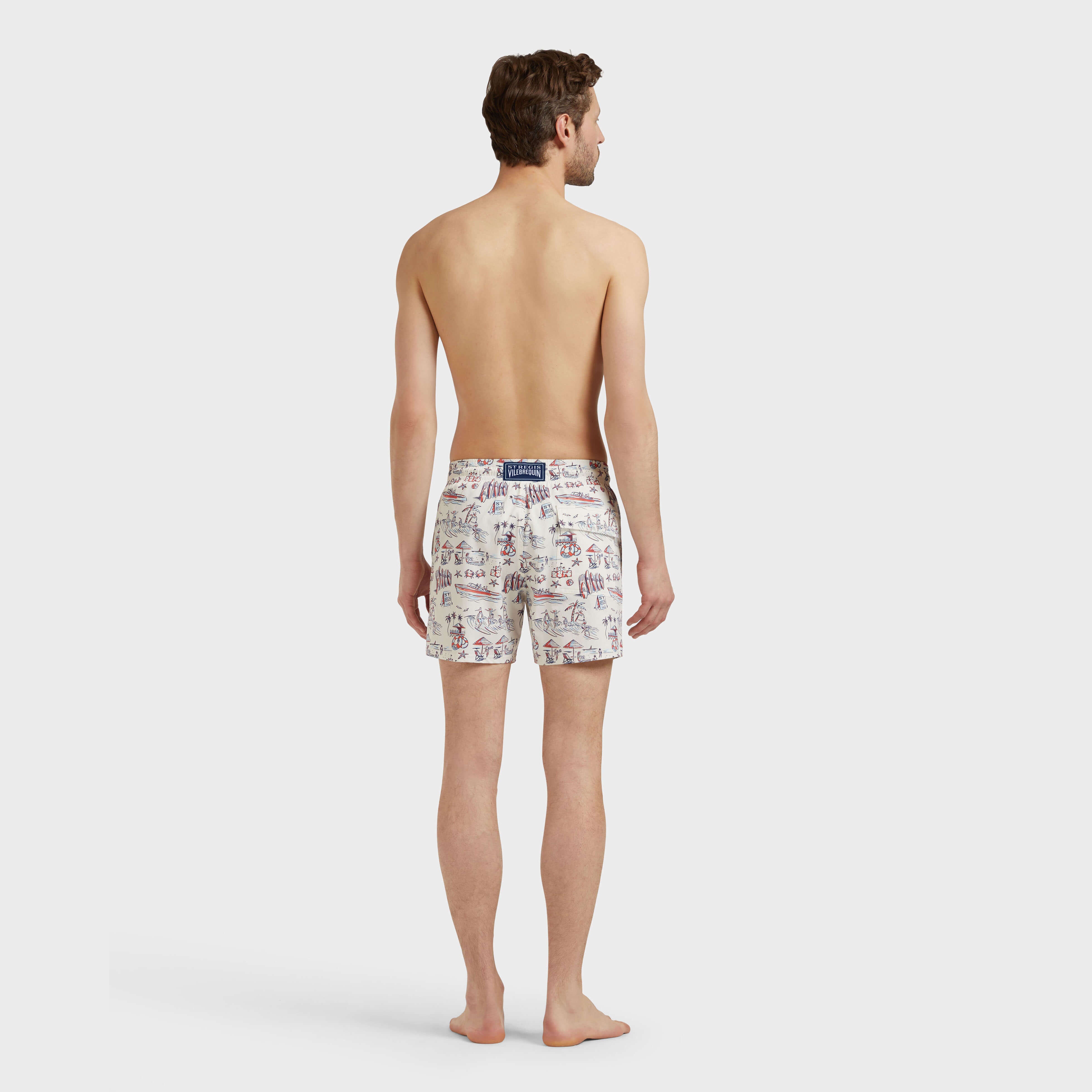 Men Stretch Swim Trunks Family Beach- Vilebrequin x St Regis - 4