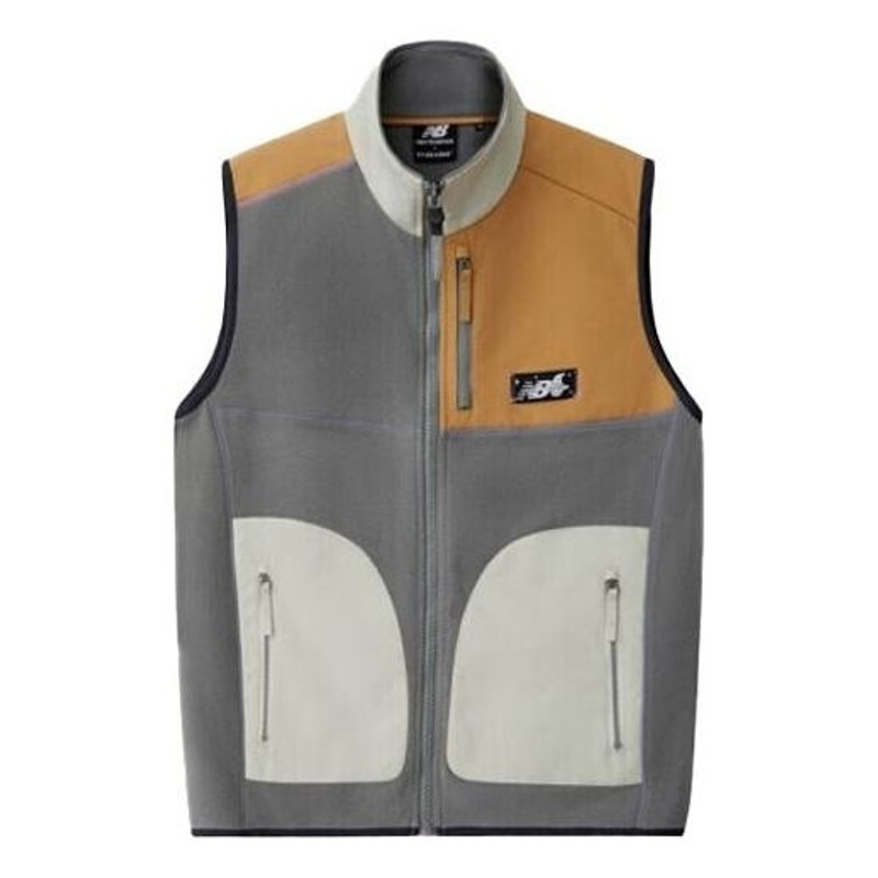 New Balance x Tyakasha Cotton Colorblock Vest 'Grey Tan White' NJA4N413-GR - 1