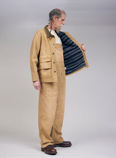 Nigel Cabourn Hunting Chore Jacket Canvas in Tan outlook