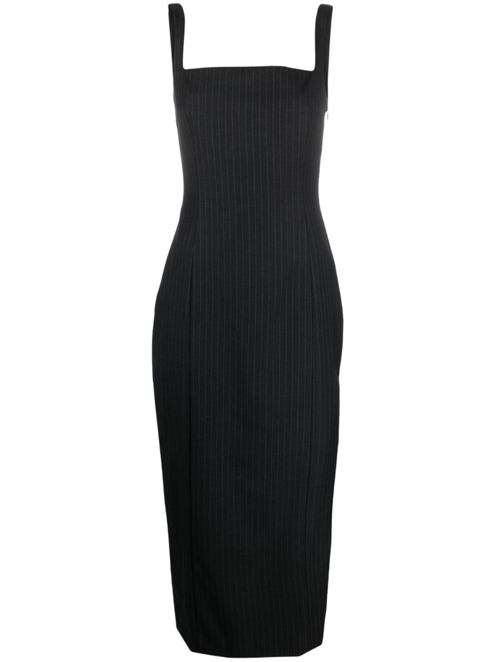 pinstripe midi dress - 1