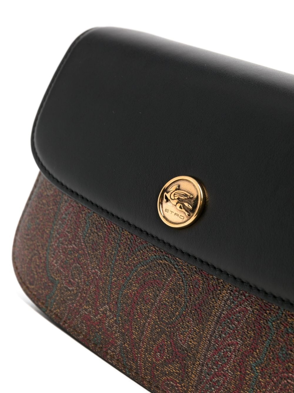logo-plaque paisley-print shoulder bag - 5